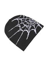 Spider Web Print Beanie Hat